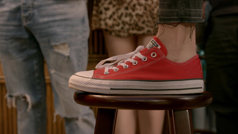 Converse All Star Red Shoes of Peyton List as Tory Nichols in Cobra Kai S02E09 (1)