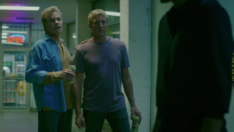 Coors Banquet Beer of William Zabka as Johnny Lawrence in Cobra Kai S02E02 Back in Black (2)