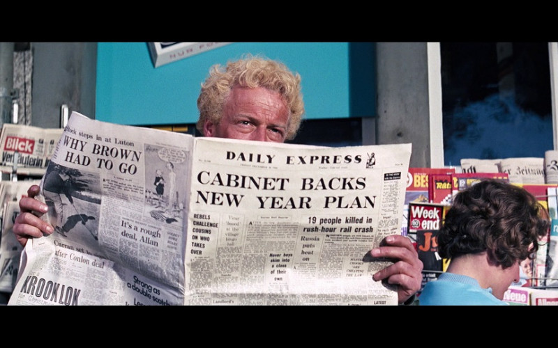 Daily Express newspaper in On Her Majesty's Secret Service (1969)