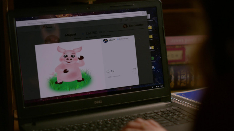 Dell Laptop of Mary Mouser as Samantha LaRusso in Cobra Kai S01E06 Quiver (3)