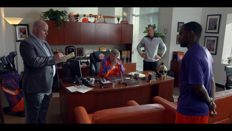 Dell Monitor of Matthew Glave as Coach Tommy Bowden in Safety (2020)