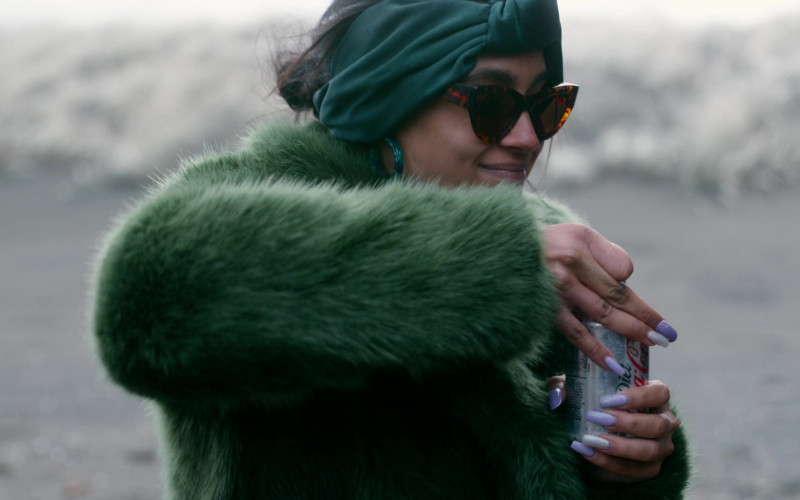 Diet Coca-Cola Can of Sophia Taylor Ali as Fatin Jadmani in The Wilds S01E04 Day Six (1)