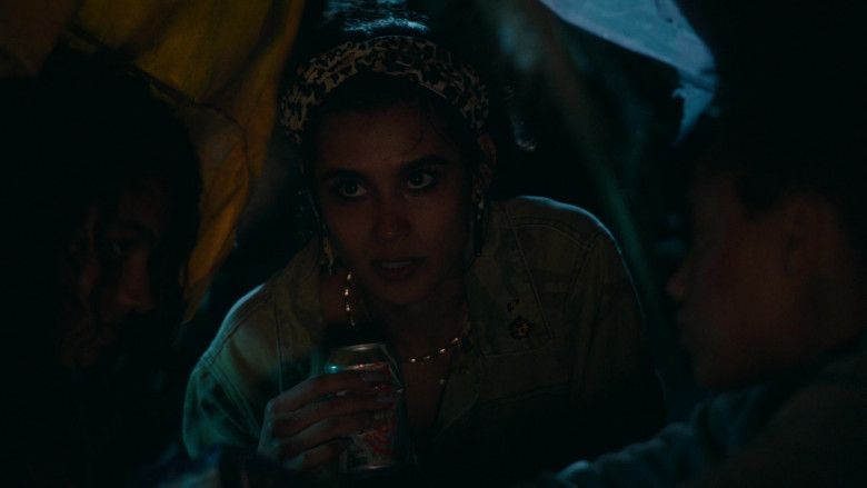 Diet Coca-Cola Can of Sophia Taylor Ali as Fatin Jadmani in The Wilds S01E04 Day Six (2)
