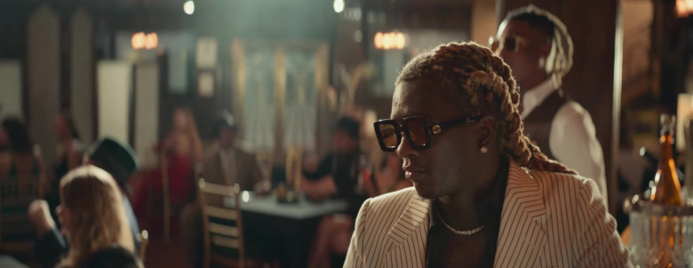 Gucci Square Glasses of Young Thug in City Girls (2)