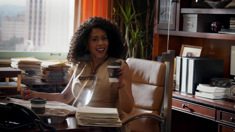 Hilltop Coffee Enjoyed by Simone Missick as Lola Carmichael in All Rise S02E04 (1)