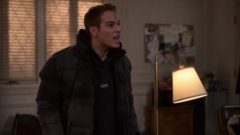 Kith Men's Black Hoodie of Gianni Paolo as Brayden Weston in Power Book II Ghost S01E06 (3)