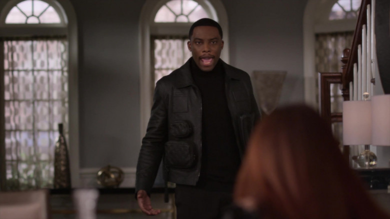 Louis Vuitton Leather Jacket of Woody McClain as Cane Tejada in Power Book II Ghost S01E06 (3)