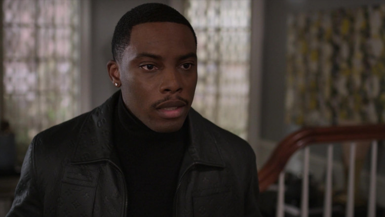 Louis Vuitton Leather Jacket of Woody McClain as Cane Tejada in Power Book II Ghost S01E06 (4)