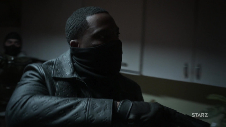 Louis Vuitton Monogram Embossed Utility Jacket Worn by Woody McClain as Cane in Power Book II Ghost S01E07