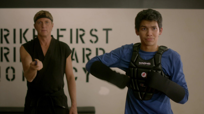 Macho Martial Arts Sport Chest of Xolo Maridueña as Miguel Diaz in Cobra Kai S01E05 (2)