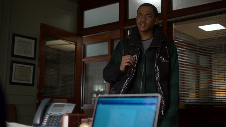 Moncler Down Vest Outfit of Michael Rainey Jr. as Tariq St. Patrick in Power Book II Ghost S01E07 (1)