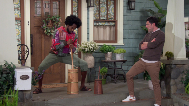 Nike Killshot Vulc (Sail-Team Red-Gum Yellow) Sneakers of Max Greenfield as Dave in The Neighborhood S03E04 (1)