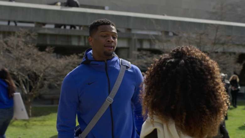 Nike Men's Blue Hoodie in Power Book II Ghost S01E08 Family First (2020)