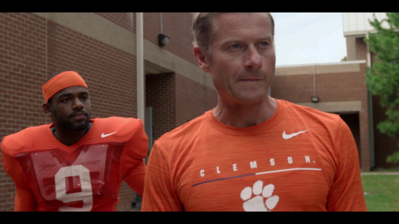 Nike Orange T-Shirt of James Badge Dale as Coach Brad Simmons in Safety (2)