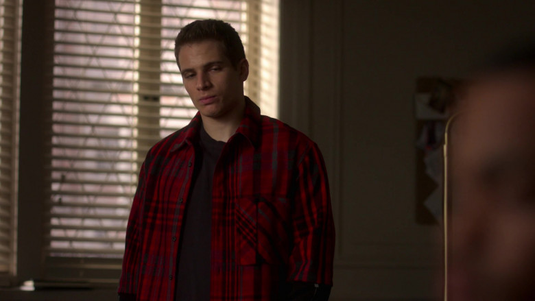 Off-White Plaid Shirt of Gianni Paolo as Brayden Weston in Power Book II Ghost S01E07 (3)
