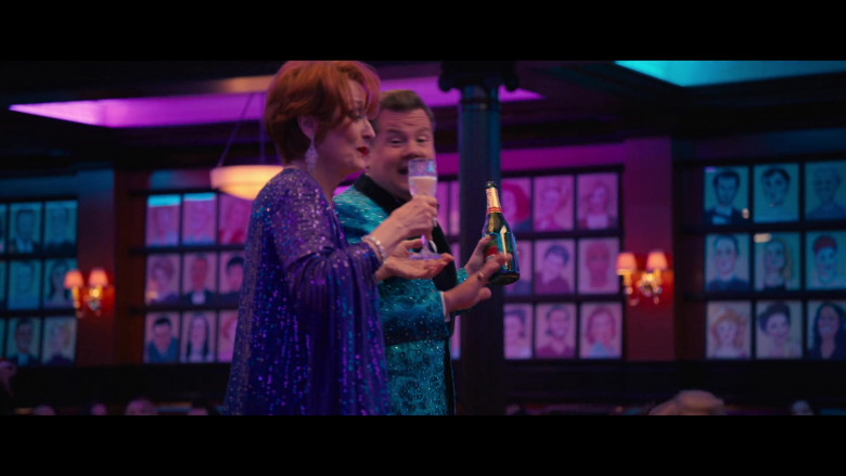 Piper Heidsieck Champagne Bottle Held by James Corden as Barry Glickman in The Prom (1)