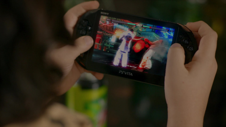 PlayStation Vita Handheld Video Game Console of Griffin Santopietro as Anthony in Cobra Kai S01E06