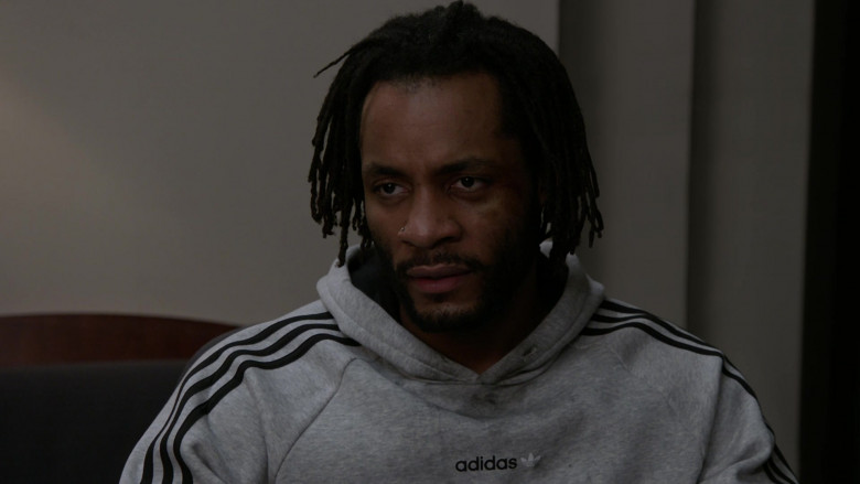 Adidas Men's Hoodie of Rasell L. Holt as Truman Powell in Chicago P.D. S08E03 (3)