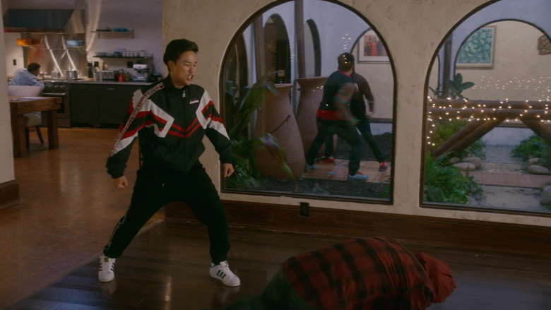 Adidas Superstar Men's White Sneakers of Joe Seo as Kyler in Cobra Kai S03E10 (1)