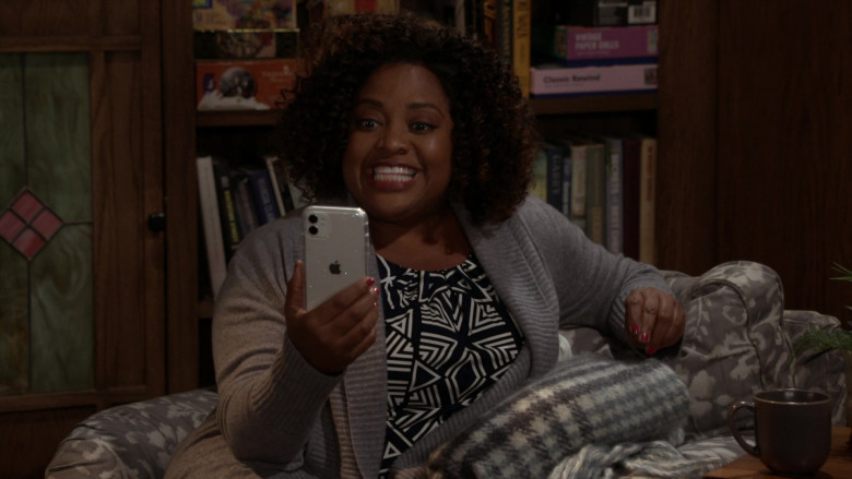 Apple iPhone Smartphone Used by Actress Sherri Shepherd as Sharon in Call Your Mother S01E03 Quaran-Jean (2021)
