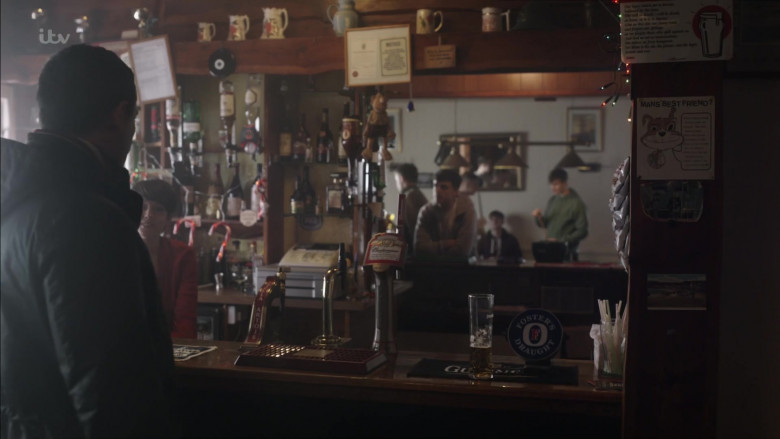 Budweiser and Foster's Draught Beer in The Pembrokeshire Murders Season 1 Episode 2 (2021)