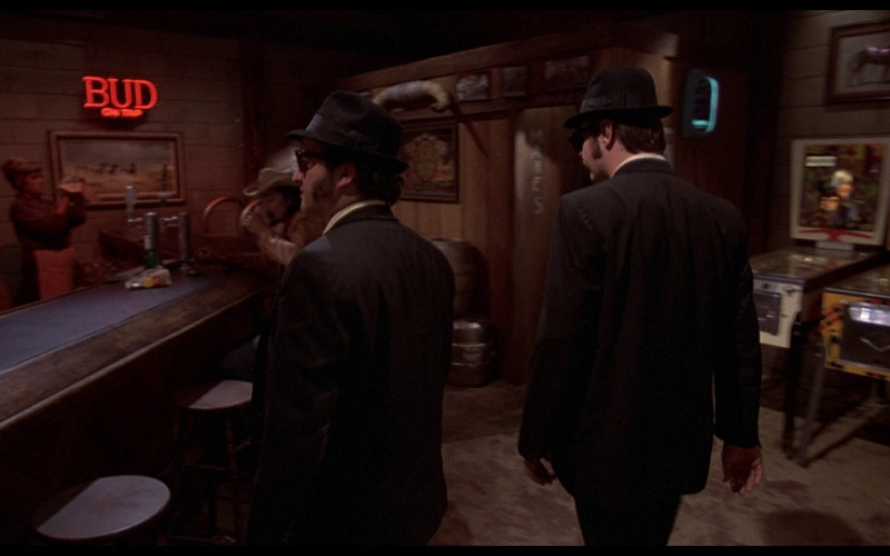 Budweiser neon sign in The Blues Brothers (1980)