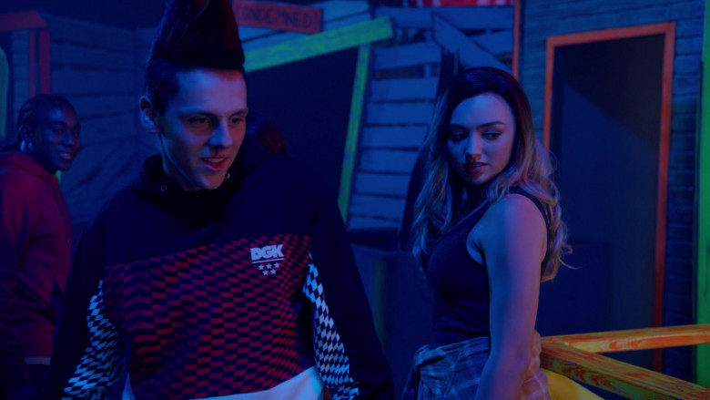 Dirty Ghetto Kids (DGK) Hoodie Outfit of Jacob Bertrand as Eli ‘Hawk' Moskowitz in Cobra Kai S03E05 (3)