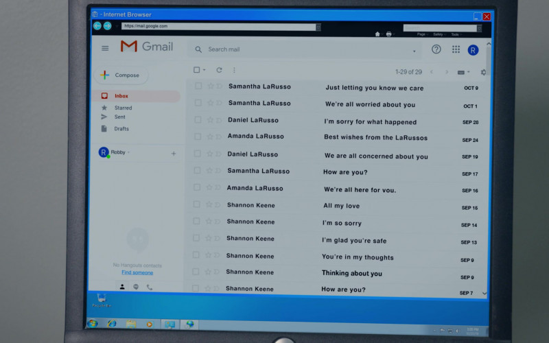 Gmail Email Account of Tanner Buchanan as Robby Keene in Cobra Kai S03E05 (1)