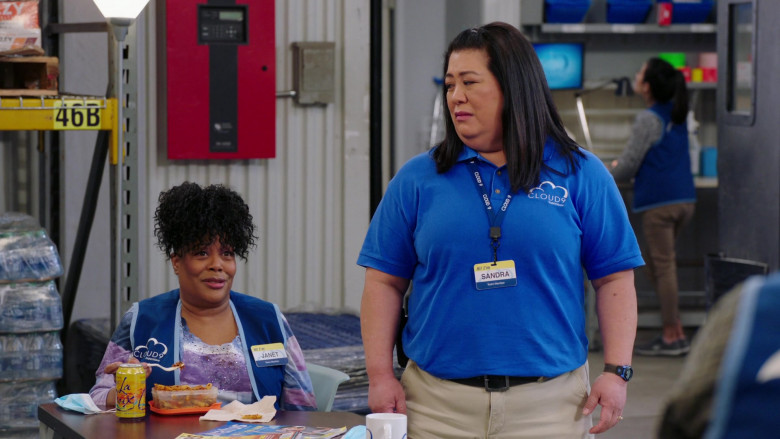 LaCroix Water Can of Carla Renata as Janet in Superstore S06E07 The Trough (2021)