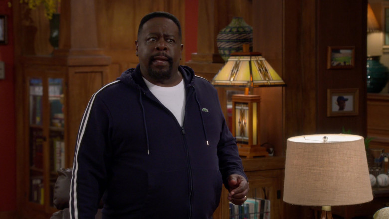 Lacoste Men’s Full-Zip Hoodie of Cedric the Entertainer as Calvin Butler in The Neighborhood S03E07