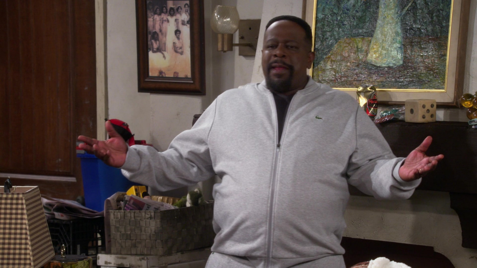 Lacoste Men's Grey Jacket Of Actor Cedric The Entertainer As Calvin In ...