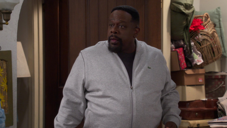 Lacoste Men's Grey Jacket Of Actor Cedric The Entertainer As Calvin In 