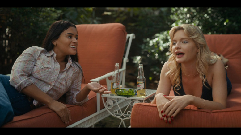 Miller High Life Beer Bottle of Gigi Zumbado as Tammy in Bridge and Tunnel S01E01 The Graduates (2021)