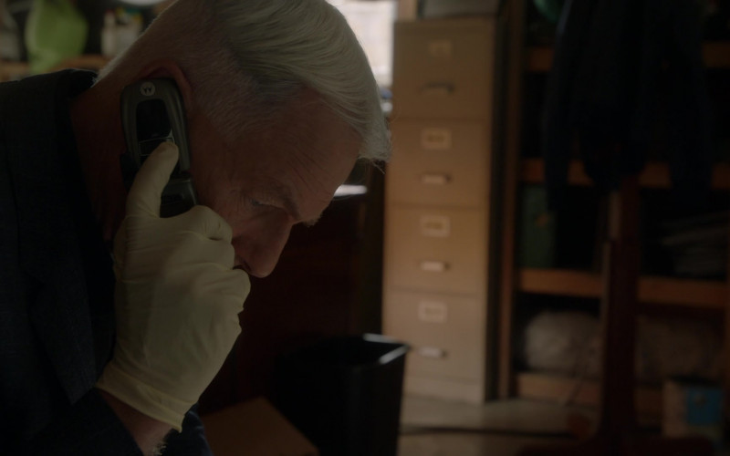 Motorola Mobile Phone Used by Actor Mark Harmon as Leroy Jethro Gibbs in NCIS S18E04 Sunburn (2021)