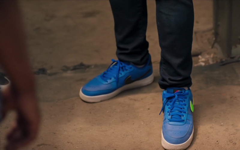 Nike AF 1 Men’s Blue Low Sneakers of Noel Clarke as Aaron ‘Bish’ Bishop in Bulletproof S03E02 (3)