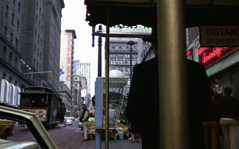 Pepsi advertising on the tram in Bullitt (1968)