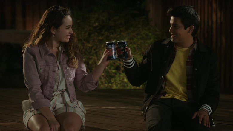 RC Cola Drinks Enjoyed by Mary Mouser as Samantha LaRusso & Xolo Maridueña as Miguel Diaz in Cobra Kai S03E08