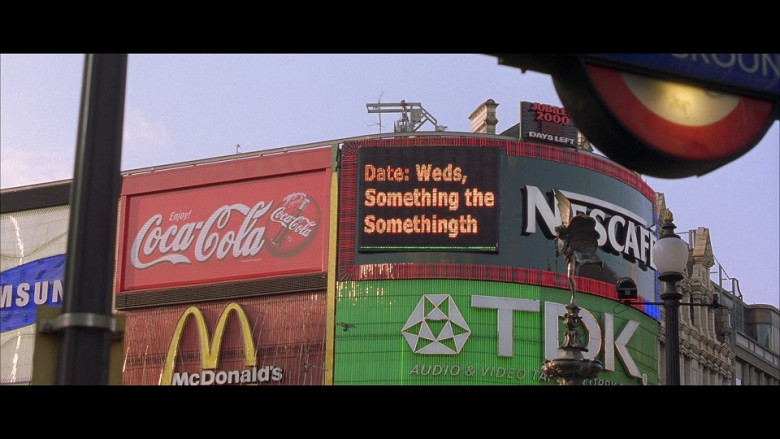Samsung, Coca-Cola, Nescafé, McDonald’s & TDK in Bridget Jones’s Diary (2001)