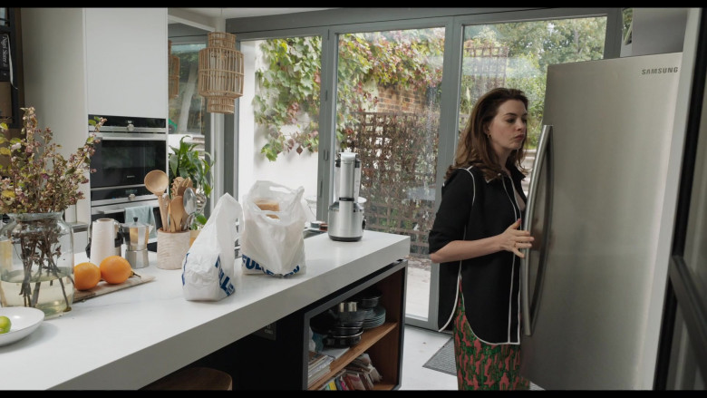 Samsung Refrigerator of Anne Hathaway as Linda Thurman in Locked Down (2021)