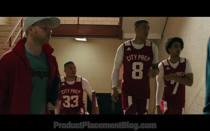 Adidas Basketball T-Shirt and Shorts Sports Outfit of Taylor Takahashi as Alfred Chin in Boogie (2021)