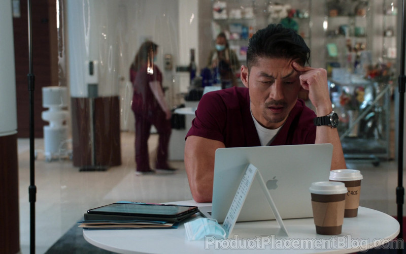 Apple MacBook Laptop Used by Brian Tee as LCDR Dr. Ethan Choi in Chicago Med S06E06 Don't Want to Face This Now (2021)