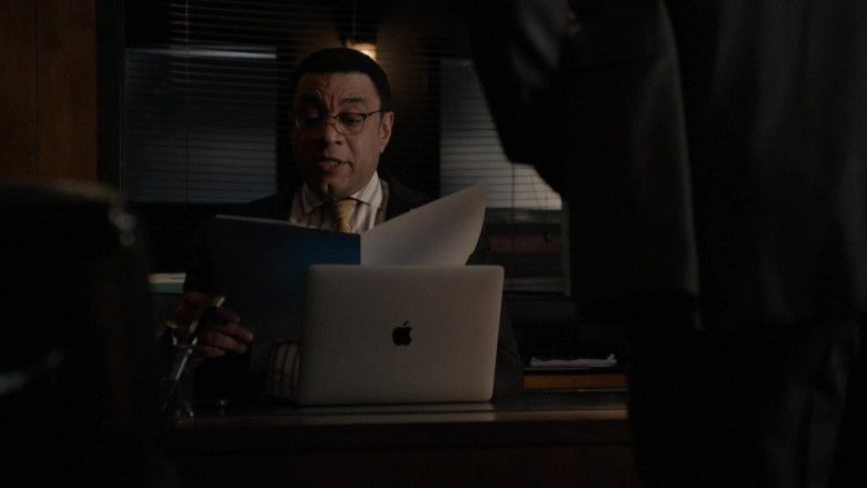 Apple MacBook Laptop Used by Harry Lennix as Harold Cooper in The Blacklist S08E08 Ogden Greeley (No. 40) (2021)