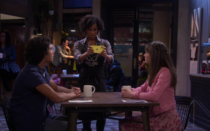 Apple iPhone Smartphone of Tai Brown as Barista in Punky Brewster S01E03 Two First Dates (2021)