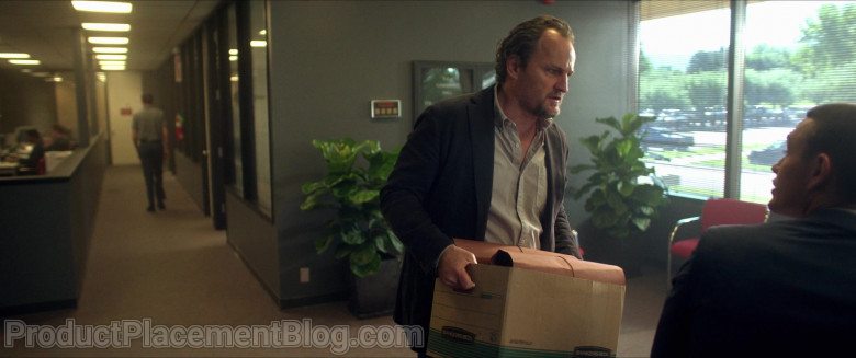 Bankers Box Held by Jason Clarke as Richard ‘Rick' Bowden in Silk Road (2021)