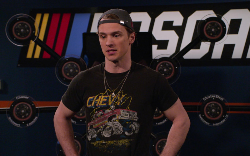 Chevy Men's T-Shirt Worn by Freddie Stroma as Jake in The Crew S01E07