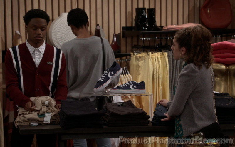 Converse Star Replay Low Navy Sneakers in Call Your Mother S01E05 Dating Jean (2021)