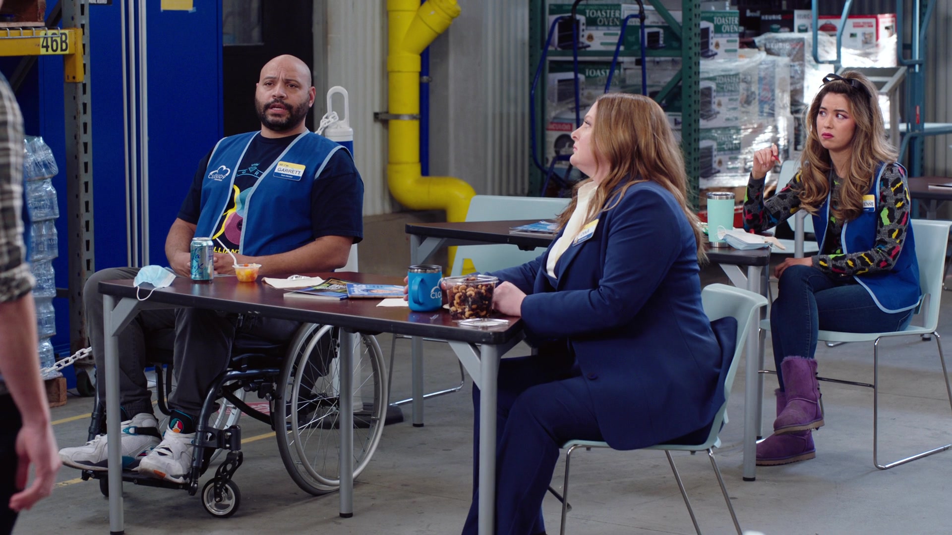 Nike Air Jordan Worn By Colton Dunn As Garrett And LaCroix Sparkling Water Can In Superstore S06E10 "Depositions" (2021)