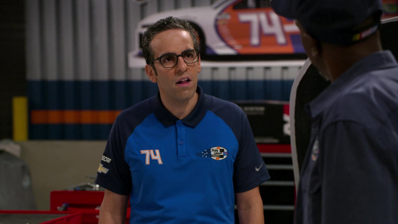 Nike Short Sleeved Shirt of Dan Ahdoot as Amir in The Crew S01E08 Good Things Happen to Handsome People (2021)