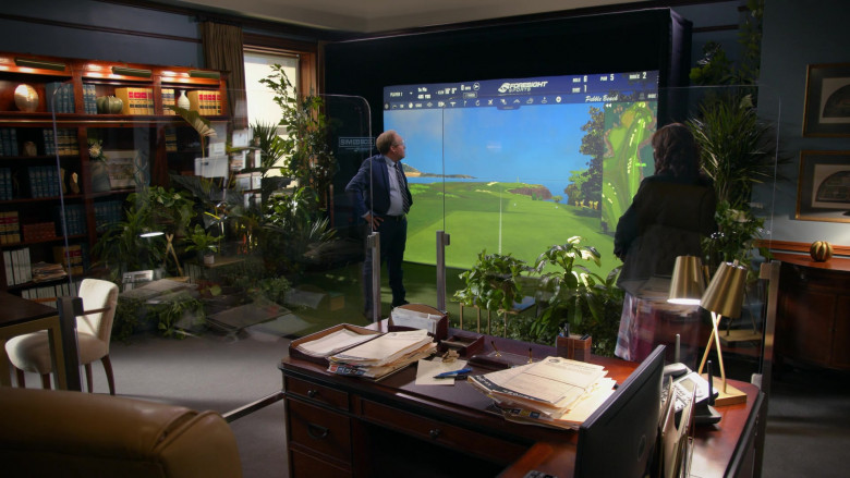 Peter MacNicol as Judge Albert Campbell Playing Foresight Sports Sim in a Box Indoor Virtual Golf Simulator in All Rise S02E09 TV Show (2)