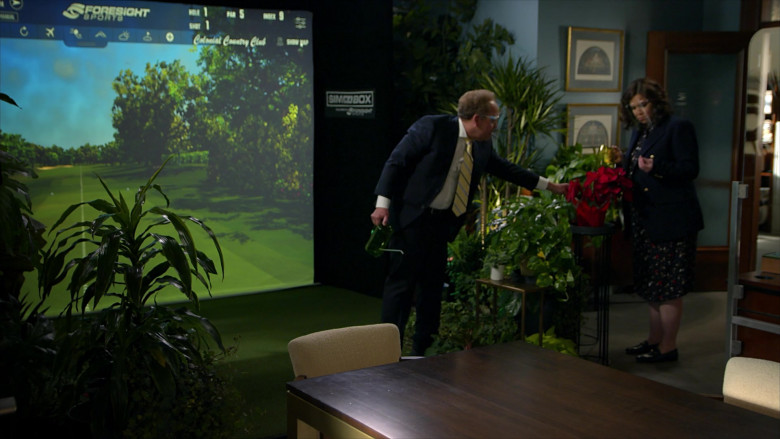 Peter MacNicol as Judge Albert Campbell Playing Foresight Sports Sim in a Box Indoor Virtual Golf Simulator in All Rise S02E09 TV Show (4)